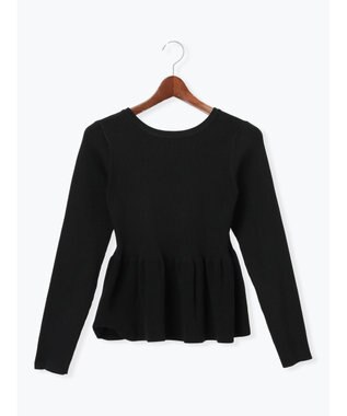 Te chichi 前後2WAYペプラムカーディガン ブラック