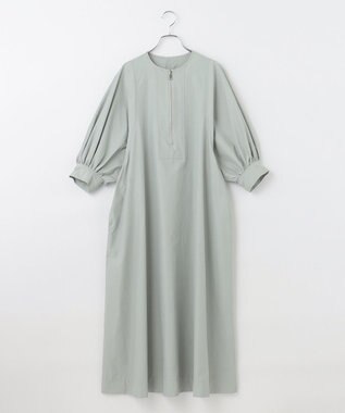 #Newans 【ANSWER for Co-Creation】ジップデザインパフスリーブワンピース セージ系