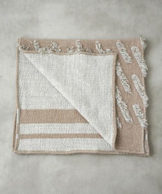 POLS ジャガード織 ウールカットジャガード　ストール ベージュ