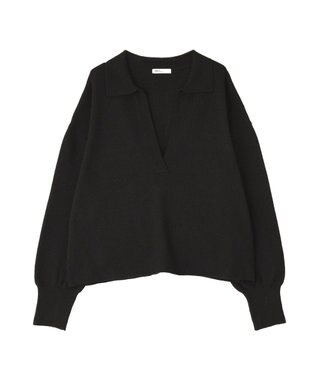 CRAFT STANDARD BOUTIQUE 深Vネックニットプルオーバー Black