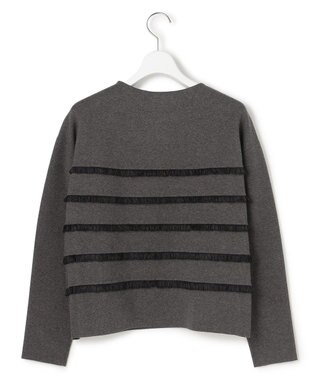 23区 L 【WEB&一部店舗限定/滝沢眞規子さん着用】フリルボーダー ニット グレー系