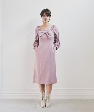 Maison de FLEUR 愛され上手なリボンワンピース Pink