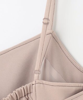 Feroux 【新色追加・洗える】バックリボン キャミワンピース ベージュ系