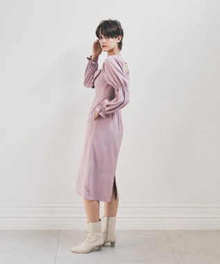 Maison de FLEUR 愛され上手なリボンワンピース Pink