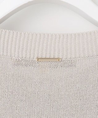 自由区 【洗える・XSサイズあり】ペーパーコットンアセテート  ニット ベージュ系