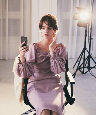 Maison de FLEUR 愛され上手なリボンワンピース Pink