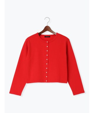 Te chichi カットソークルーネックカーディガン レッド