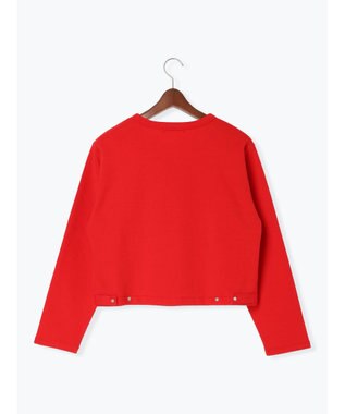 Te chichi カットソークルーネックカーディガン レッド