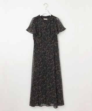 ANY SIS 【洗える】ミニフラワープリント ワンピース ブラック系