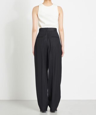 NAVE 【Nave　洗える】バルキーツイル   タックパンツ ブラック系