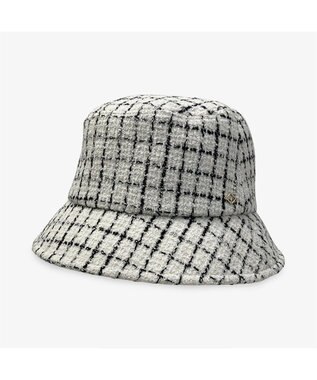 林八百吉商店 un chapeau  ツイードダウンハット ホワイト