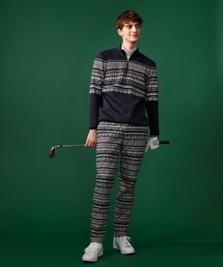 23区GOLF 【MEN】ノルディック柄 キルティング パンツ ネイビー系5
