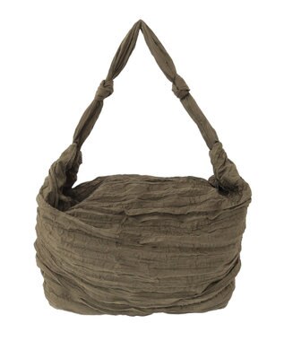 Green Parks ・ＱＵＯＮ　ワイドプリーツショルダーバッグ Khaki