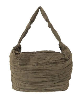 Green Parks ・ＱＵＯＮ　ワイドプリーツショルダーバッグ Khaki