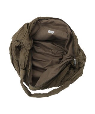 Green Parks ・ＱＵＯＮ　ワイドプリーツショルダーバッグ Khaki