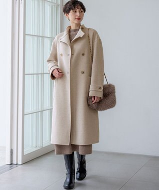 23区 【見上愛さん着用】フェイクファー チャーム バッグ ベージュ系