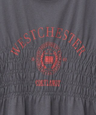 AMERICAN HOLIC カレッジプリントシャーリングプルオーバー Charcoal Gray