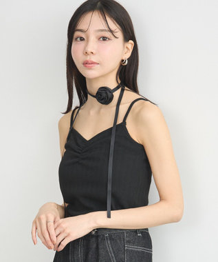 earth music&ecology ＳＥＴ２点ローズモチーフチョーカー＋キャミインナー