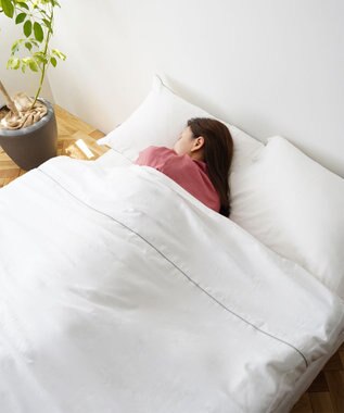 京和晒綿紗 ガーゼ掛布団カバー 白２重合わせ セミダブルサイズ(170×210) グレーバイアス