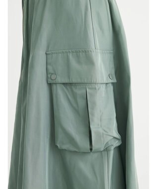 Green Parks ・ＳＵＧＡＲ　ＳＰＯＯＮ　ミリタリーフレアスカート Khaki