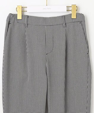 ANY SIS 【洗える】さらさらストレッチ テーパード パンツ ギンガムチェック