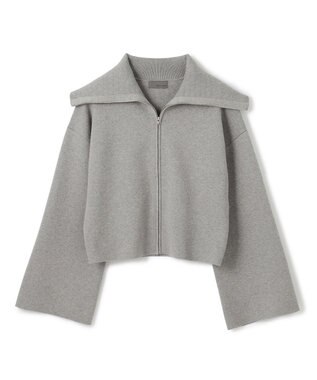 uncrave カシミヤブレンドニット ジップアップブルゾン グレー