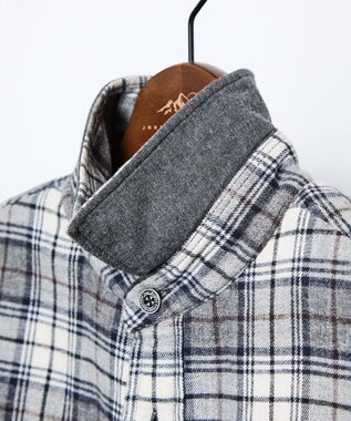 JOSEPH ABBOUD MOUNTAIN オーガニックラフィーネル ボアインナー シャツ ライトグレー系4