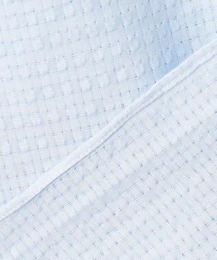 J.PRESS MEN 真夏を乗り切る爽快感と機能性【吸水速乾 / 接触冷感 / 高通気性 / ウォッシャブル】サッカー シャツ / B.D. サックスブルー系