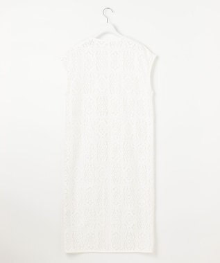 Feroux 【洗える】ヴィンテージレースロング ジレ ホワイト系