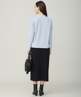 ICB L 【先行予約】コットンポリエステルスムース ニットスカート ブラック