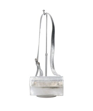 INTER-CHAUSSURES 【Christian Villa】メタリックレザーミニショルダーバッグ シルバー