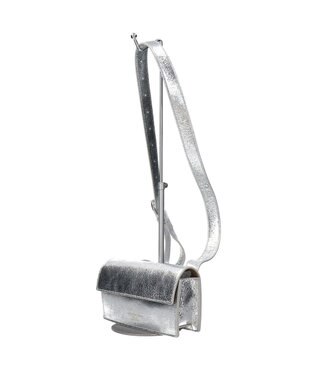 INTER-CHAUSSURES 【Christian Villa】メタリックレザーミニショルダーバッグ シルバー