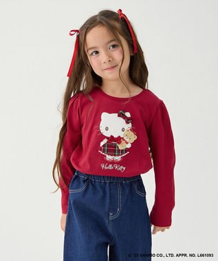 【ハローキティ×ANY KIDS】アップリケ 長袖Tシャツ