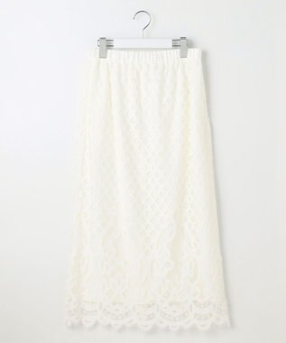 自由区 【SHIHOさん着用・こだわり素材・セットアップ対応】パネルレース スカート オフ