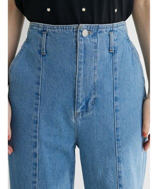 Green Parks ・ＥＬＥＮＣＡＲＥ　ＤＵＥ　バックスリットデニムパンツ Light Indigo