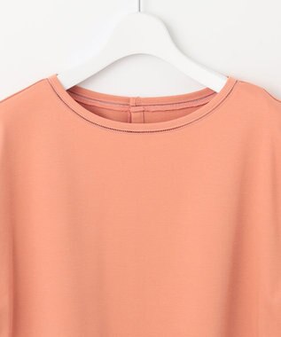 J.PRESS LADIES 【WEB限定カラーあり・接触冷感・UVケア】コンパクトコットンスムース タックスリーブ カットソー ピンク系