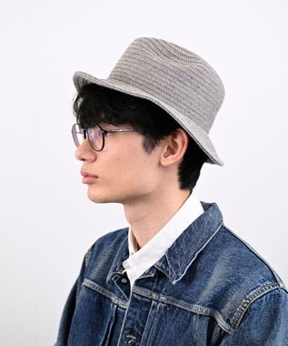 石田製帽 ウールニットブレード　中折れハット グレー