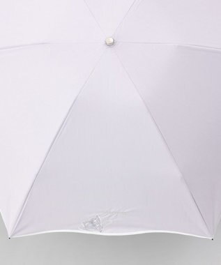 AURORA 【 NINA RICCI（ニナリッチ）】アップリケ刺しゅう/パイピング晴雨兼用傘（折りたたみ傘） ペールパープル