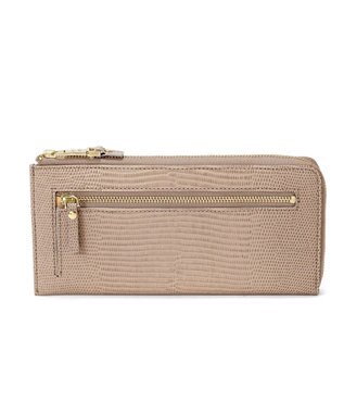 TOPKAPI 【TOPKAPI】イタリアンレザー リザード型押し Lファスナー長財布マチ付き LUCIA ルチア グレージュ