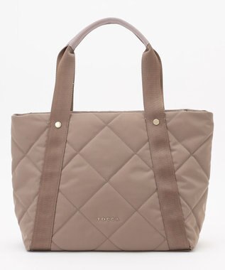 TOCCA 【撥水・A4サイズ対応】TRACE PAVE QUILT TOTE キルトバッグ ベージュ系
