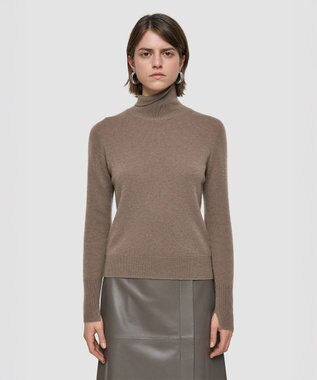 【洗える】ライトピュアカシミヤハイネックニット