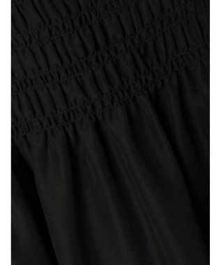 earth music&ecology ２ｗａｙショルダーシャーリングチュニック Black