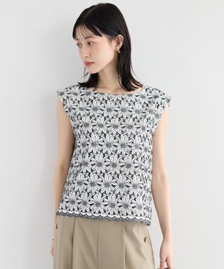 YECCA VECCA フラワーレースブラウス