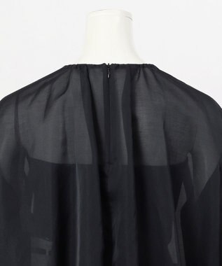 23区 【エステータ】シルクコットンオーガンジー ブラウス ブラック系
