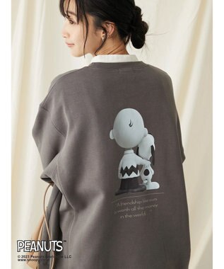 CRAFT STANDARD BOUTIQUE ＰＥＡＮＵＴＳ裏起毛スウェットクルー Charcoal Gray