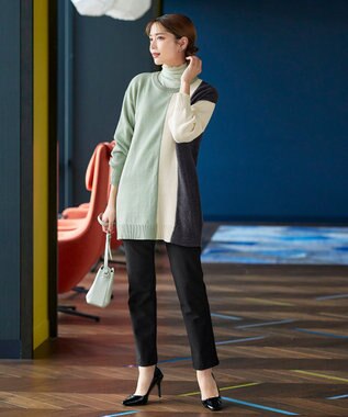 Tiaclasse 【安田美沙子さん着用・新色追加・日本製】すふれ起毛ストレートパンツ ブラック