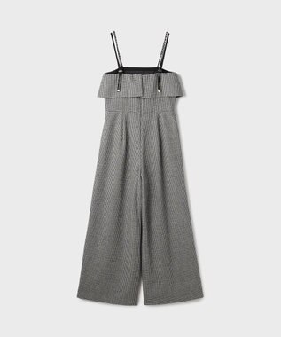 GRACE CONTINENTAL チドリツイードサロペット ブラック