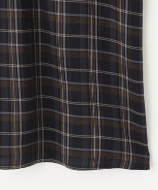 ANY 【洗える】ピンタックチェックブラウス ネイビー系5