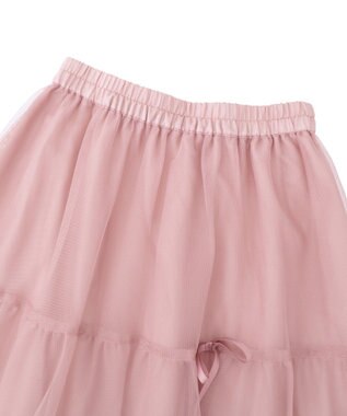 earth music&ecology リボンチュールティアードスカート Pink