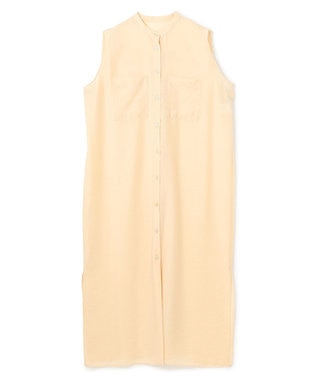 シアーサテン ロングシャツワンピース